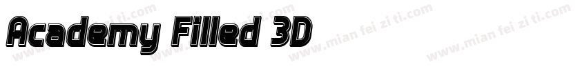 Academy Filled 3D字体转换